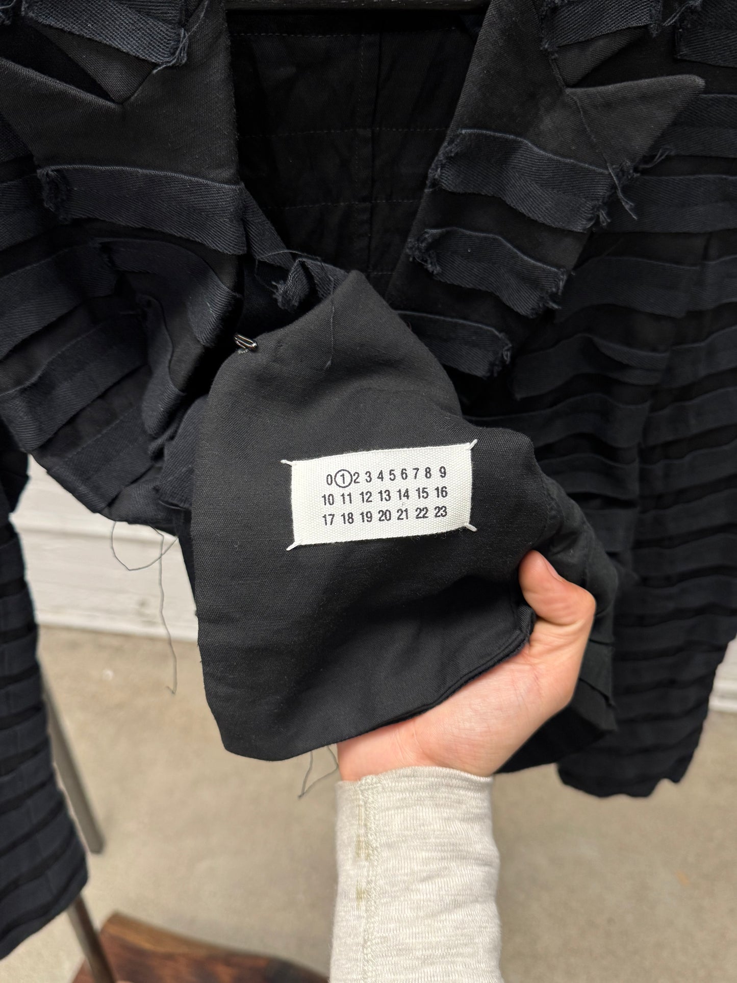 2010 Maison Margiela Line (1) Black Cotton ‘Bondage’ Blazer