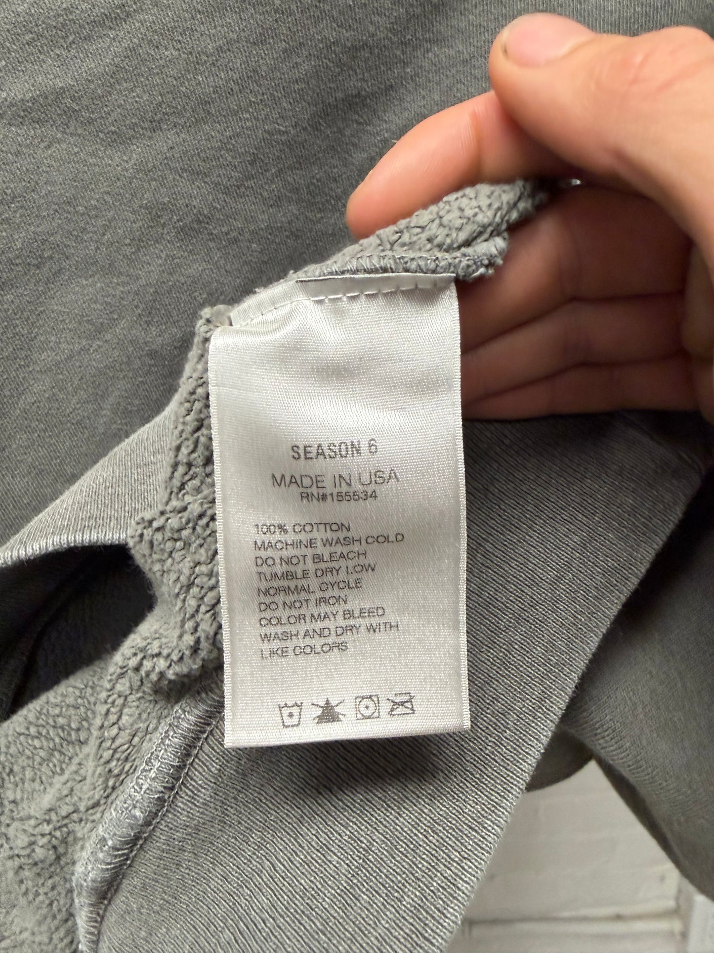 Yeezy Season 6 Grey Cotton Sweatshirt