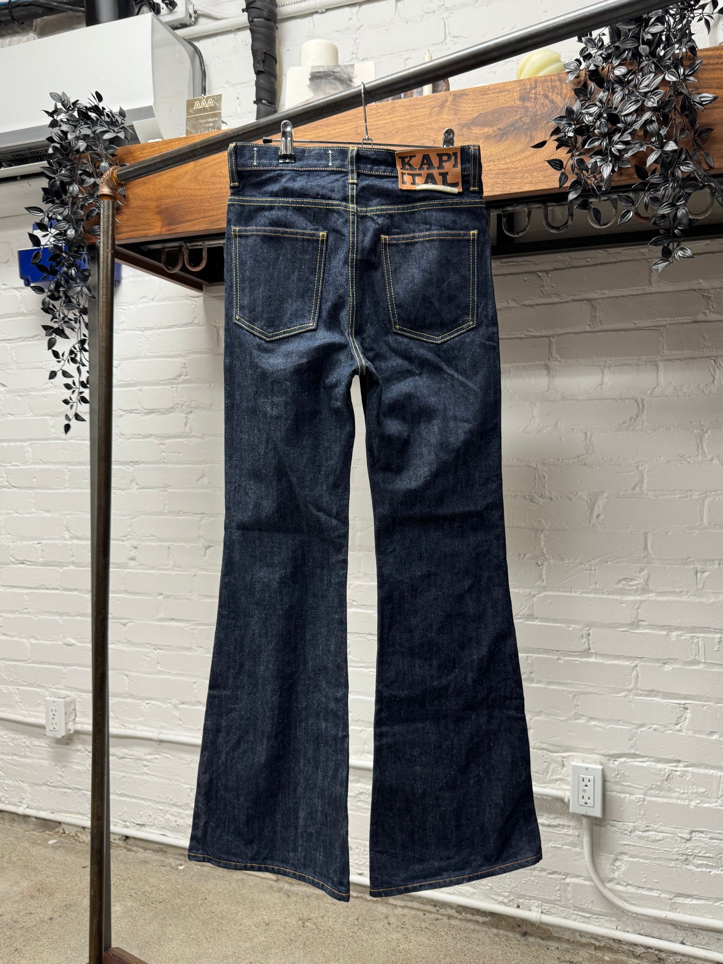 Kapital Raw Blue Flared Leg ‘Bell Bottom’ Denim