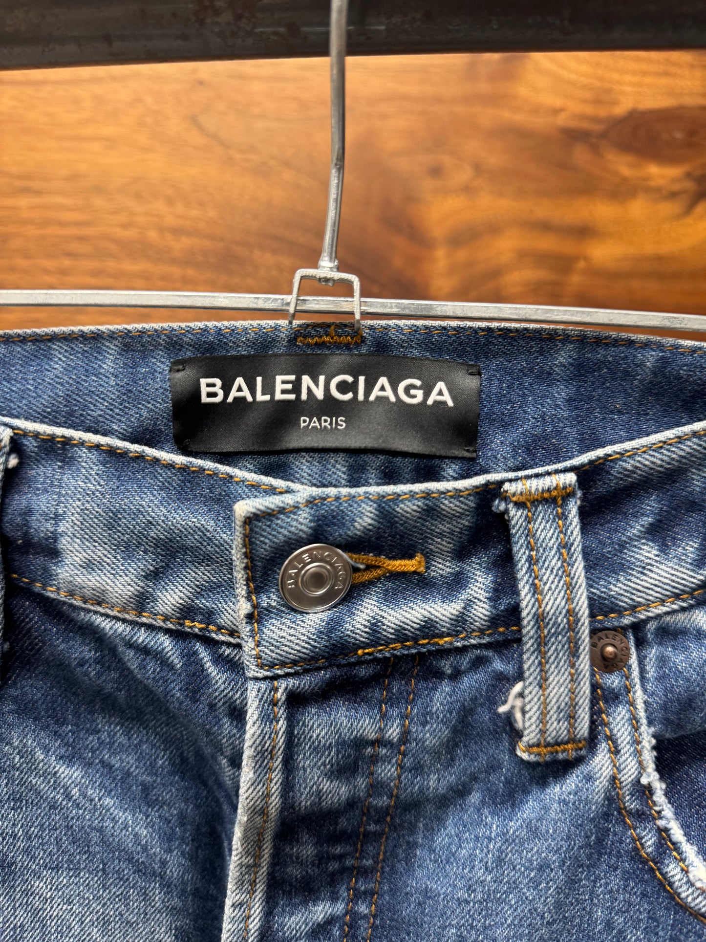 Balenciaga ‘Washed Blue’ Faded Bootcut Denim