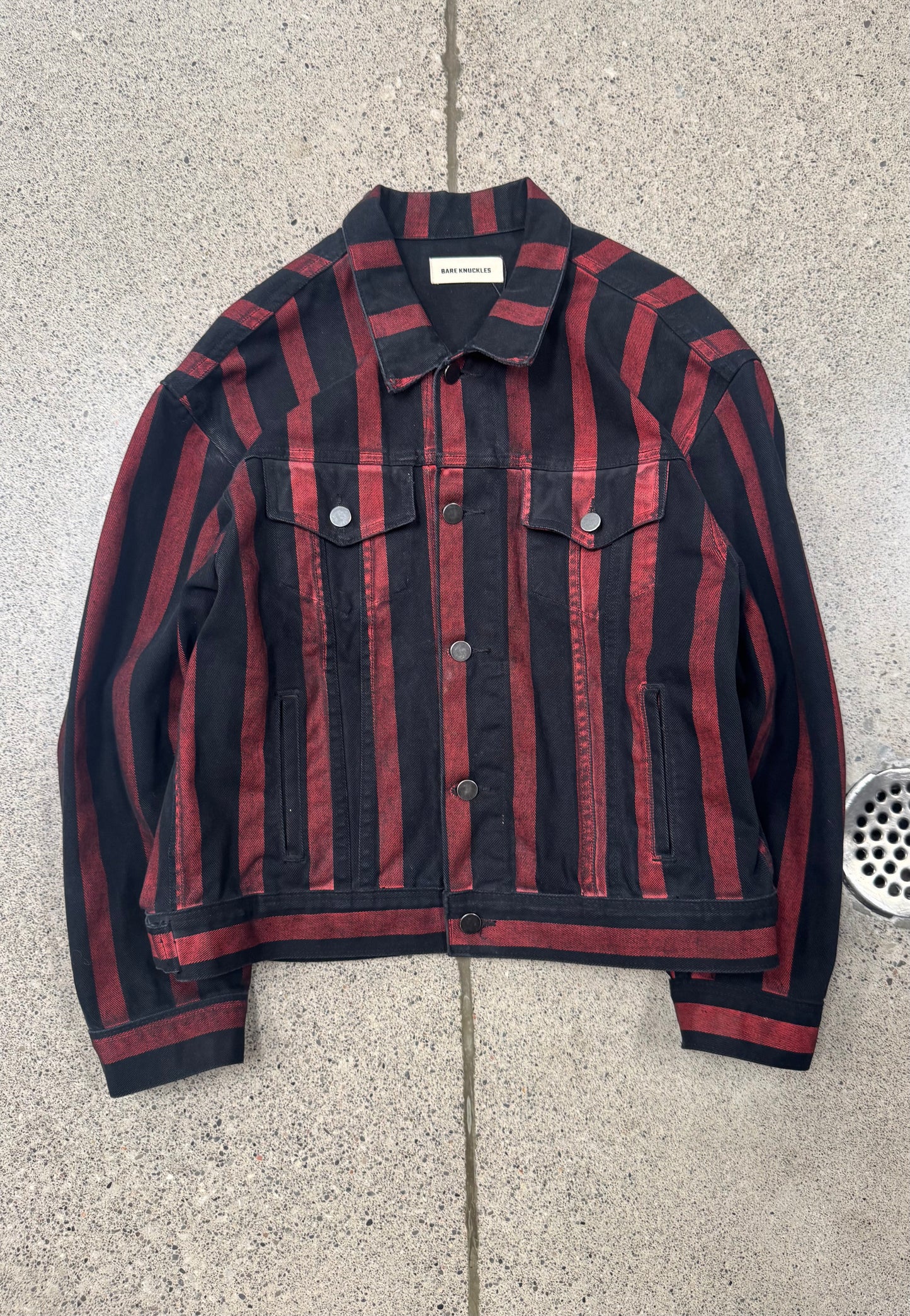 Bare Knuckles ‘V1’ Painted Denim Trucker Jacket
