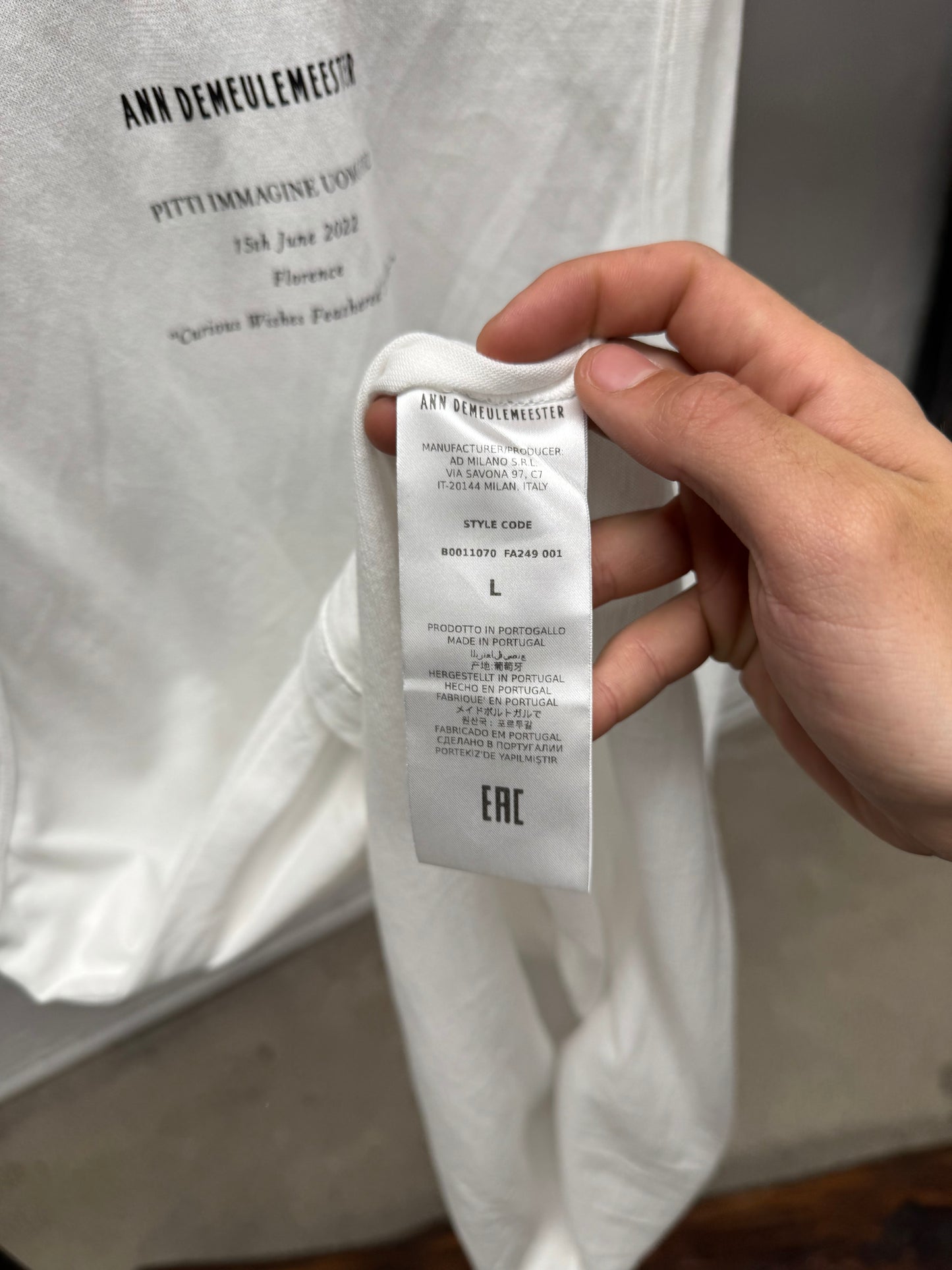 SS2022 Ann Demeulemeester ‘Curious Wishes Feathered The Air’ Tank Top