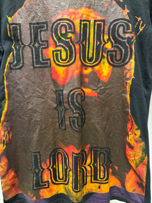 Givenchy ‘Jesus is Lord’ Burning Graphic T-Shirt