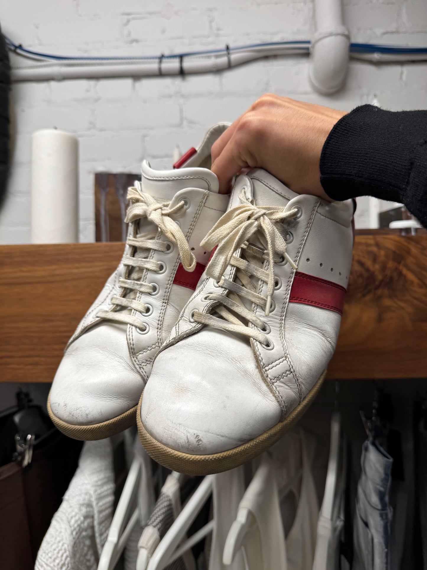 2005 Dior Homme by Hedi Slimane Leather ‘B12’ Low Top Sneakers