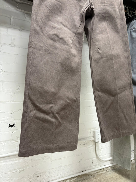 AW2022 Rick Owens ‘Strobe’ Ash Brown ‘Geth’ Wide Leg Denim
