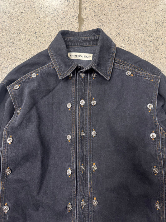 Y-Project ‘Armour Plating’ Button Closure Denim Jacket