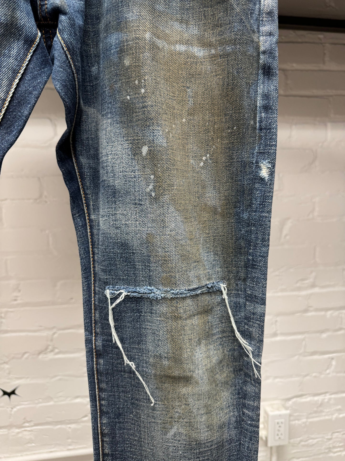 Dior Homme Dirt Washed Blue ‘Unaltered’ Skinny Cut Denim