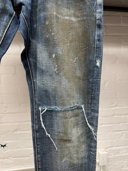 Dior Homme Dirt Washed Blue ‘Unaltered’ Skinny Cut Denim