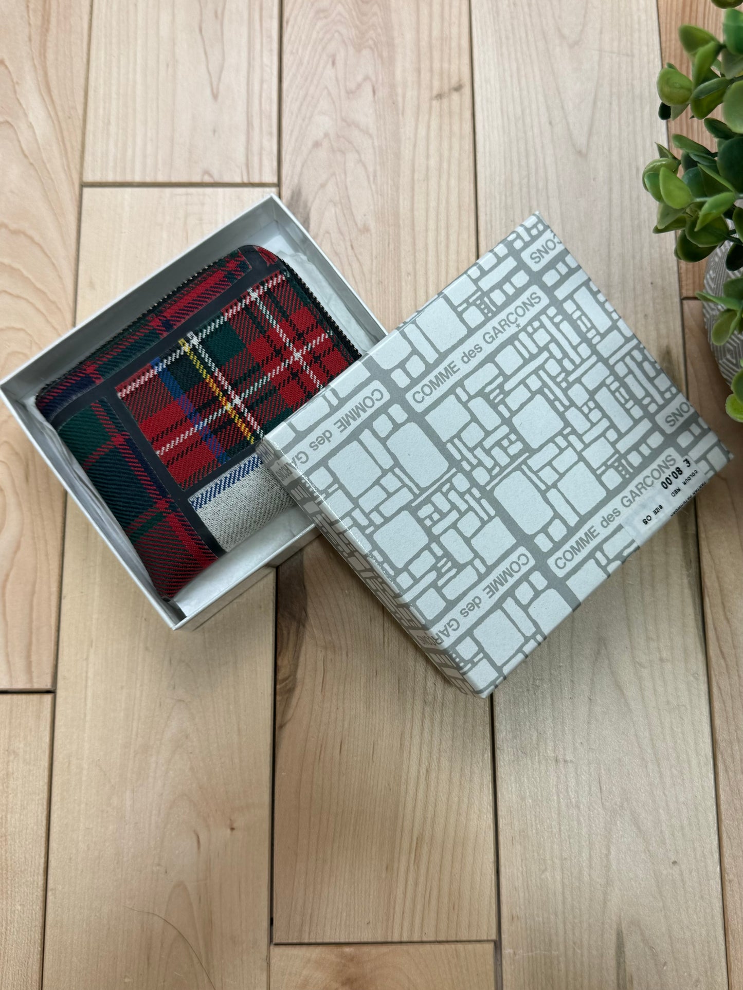 Comme Des Garçons Plaid Patchwork Wallet