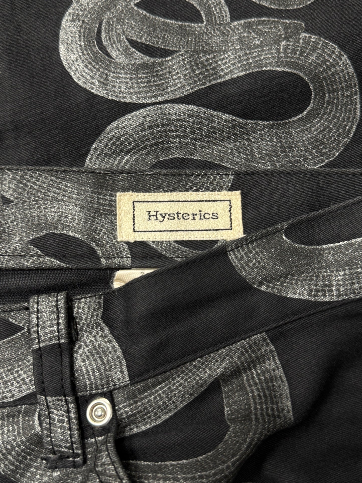 OG Hysteric Glamour Black ‘Snake’ Flared Leg Denim