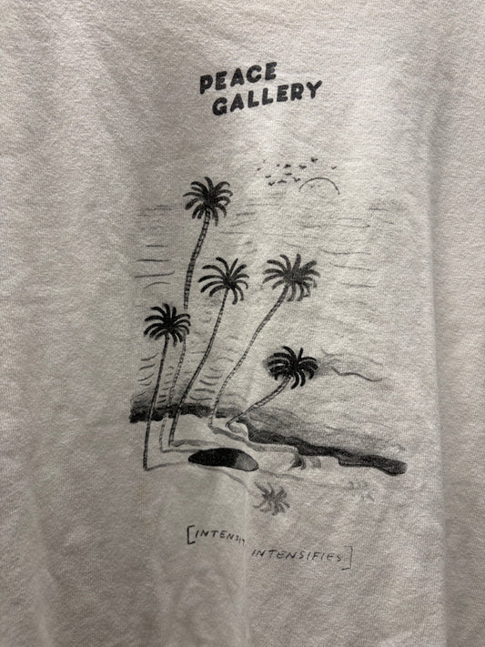 Acne Studios ‘Peace Gallery’ White Cropped Fit Graphic T-Shirt