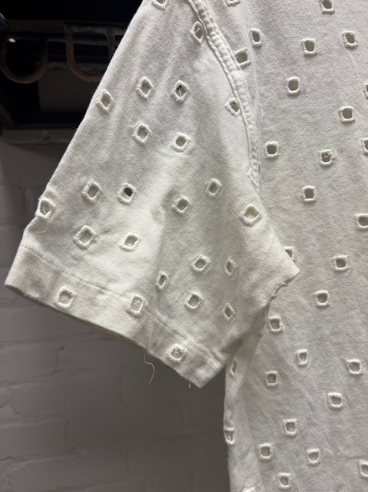 Yohji Yamamoto ‘Y’s’ White Polka Dot Short Sleeve T-Shirt
