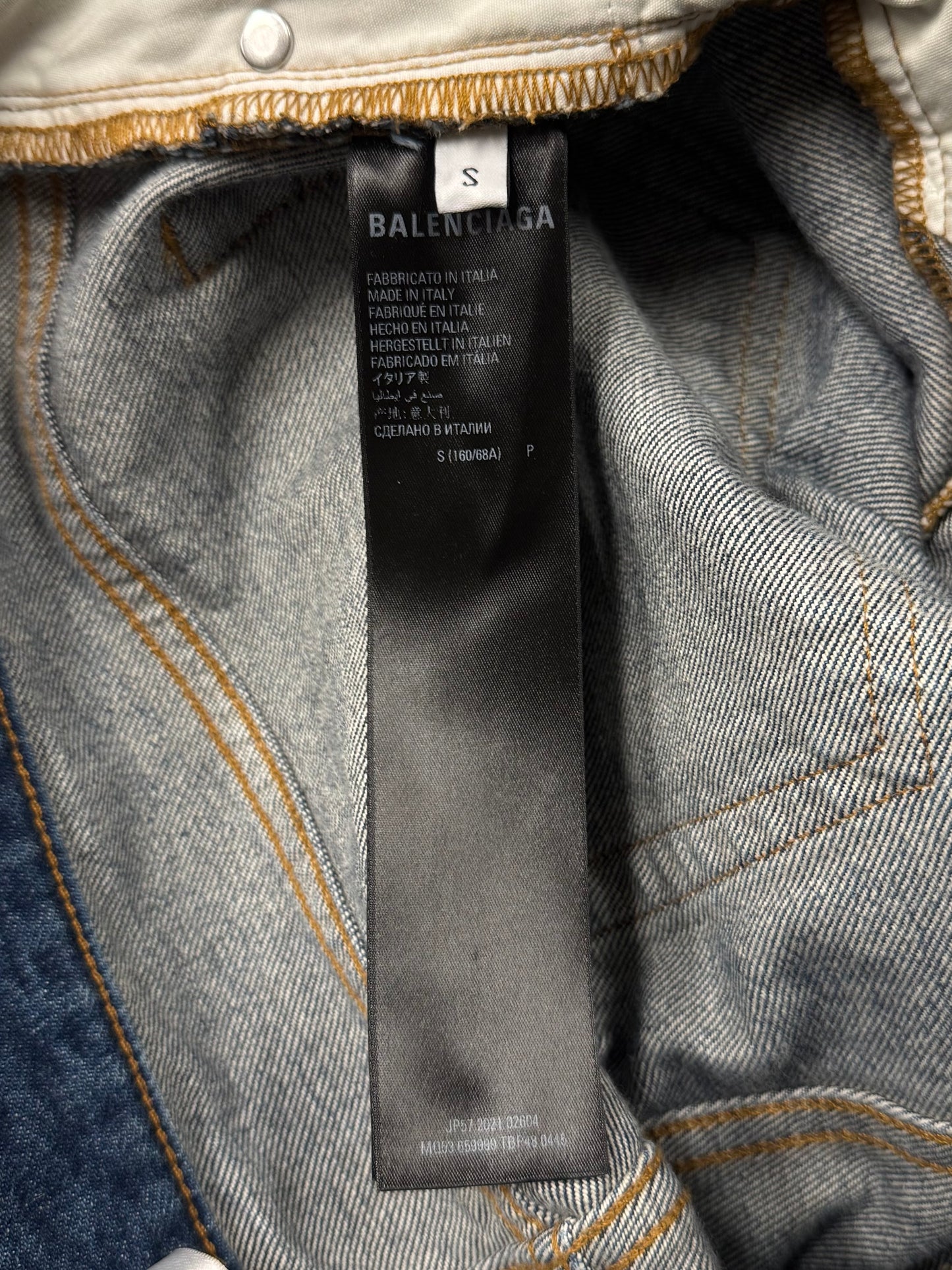 2021 Balenciaga Blue Washed Heel Bite Denim