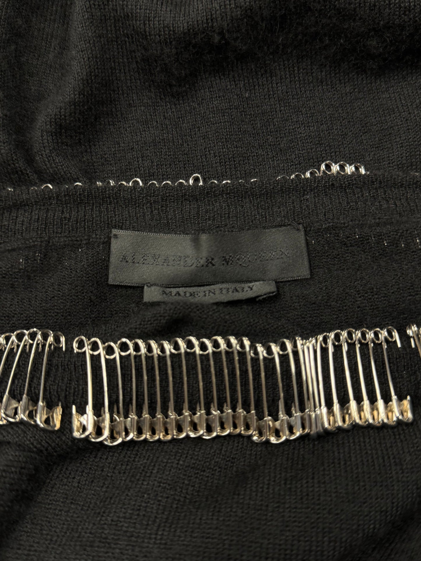 Alexander McQueen ‘Safety Pin’ Cashmere Knit Sweater