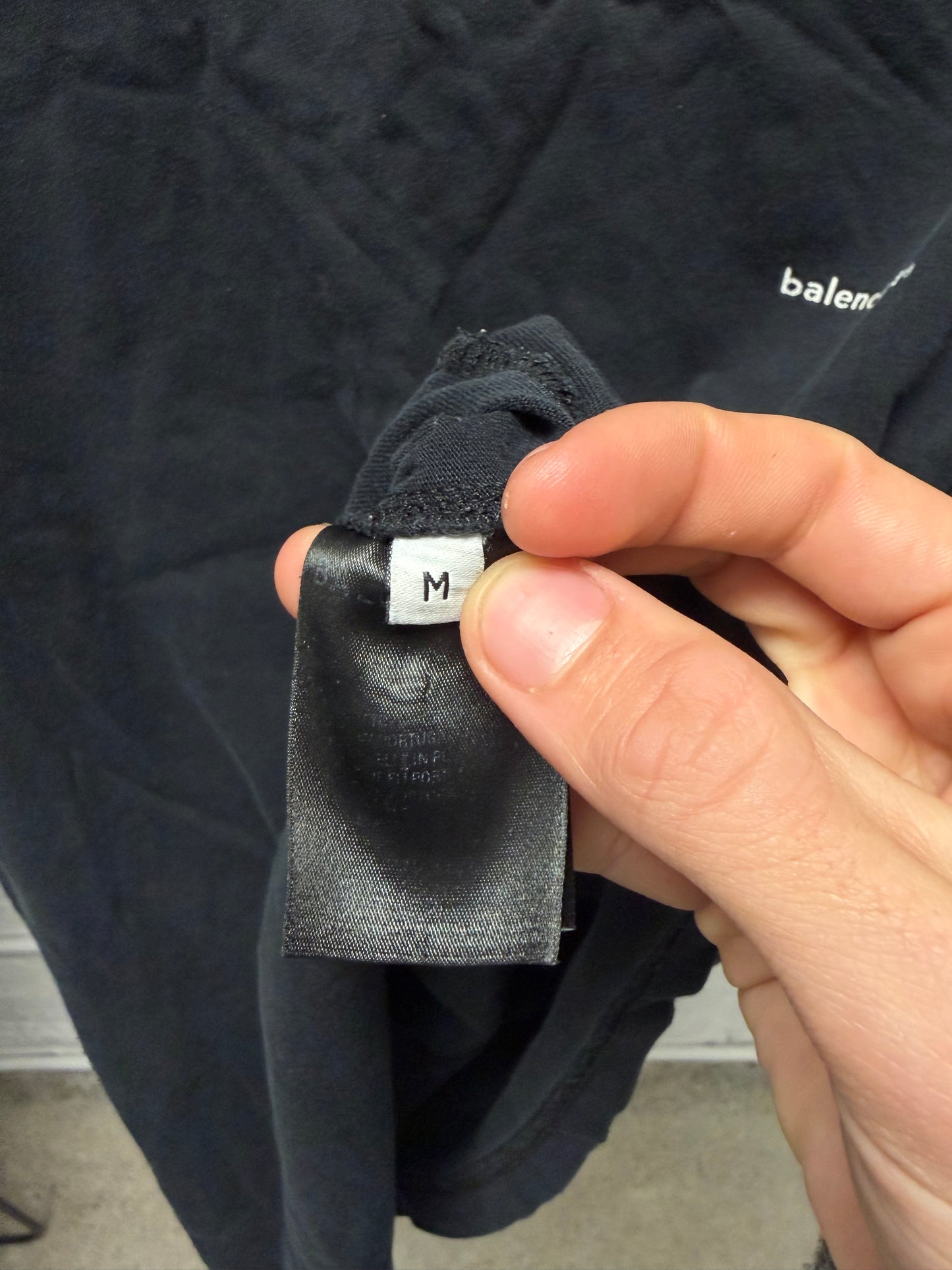 2018 Balenciaga ‘Simple Logo’ Black Short Sleeve Shirt