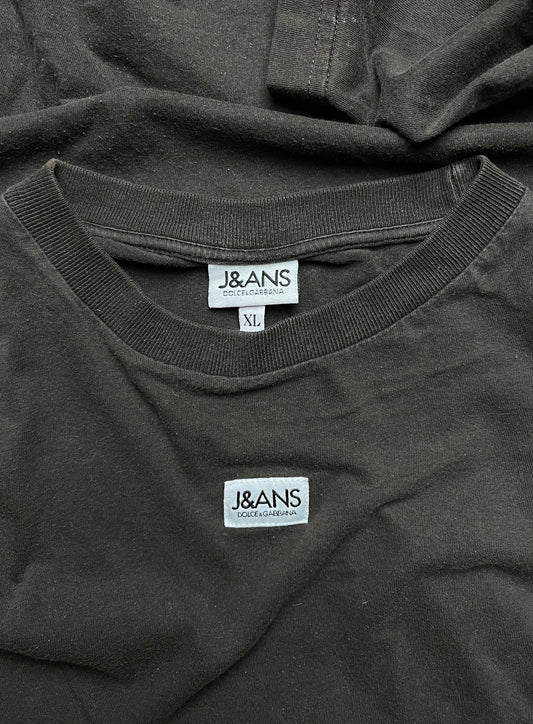 Dolce & Gabbana Jeans Brown Chest Logo Long Sleeve Shirt