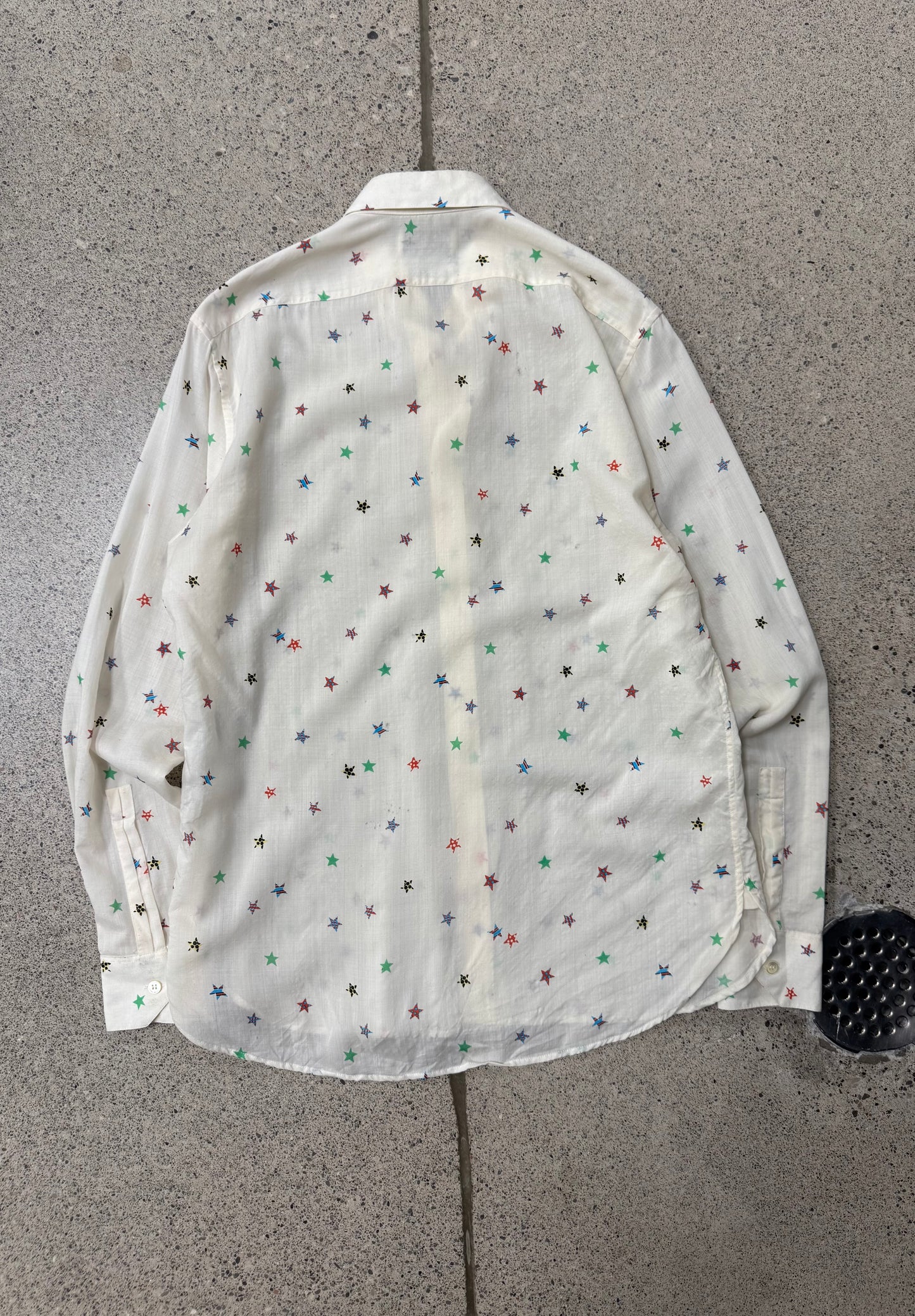SS2018 Saint Laurent ‘Stars’ Silk Button Down Shirt