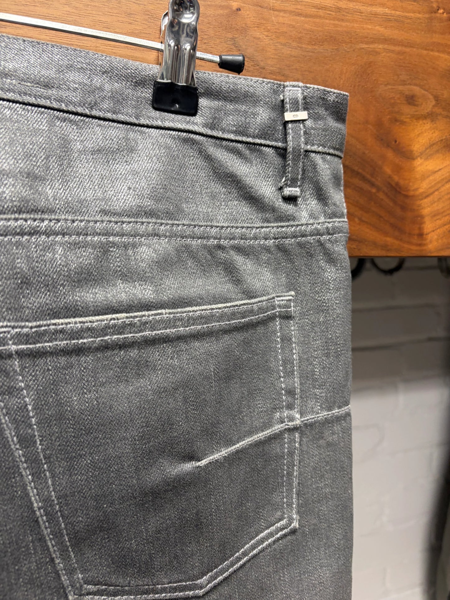 SS2008 Dior Homme ‘Radioactivity’ Unaltered Silver Waxed Skinny Jeans