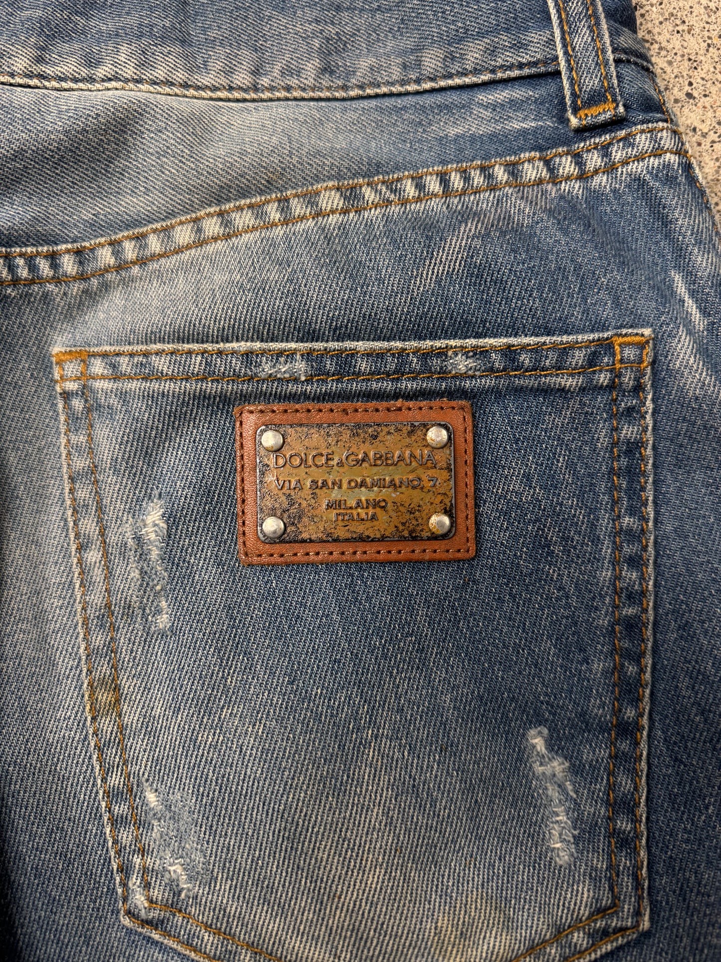 2000s Dolce & Gabbana Mainline ‘Washed Blue’ Bootcut Denim