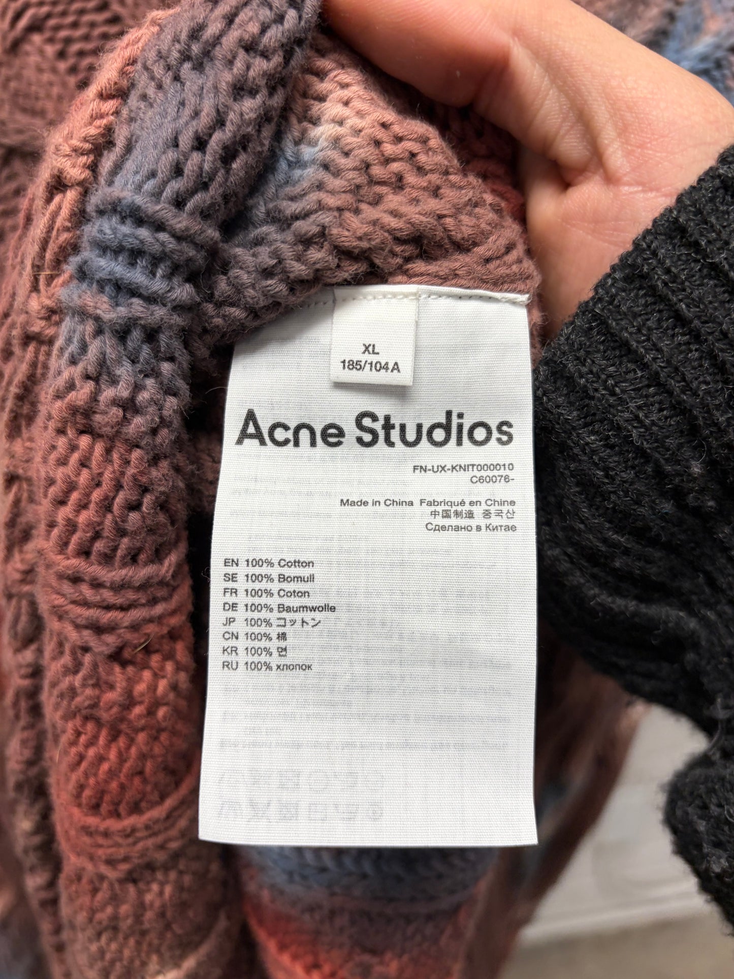 Acne Studios Tie Dye ‘Cable Knit’ Sweater