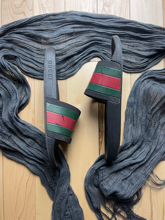 Gucci Classic Red/Green Stripe Slides