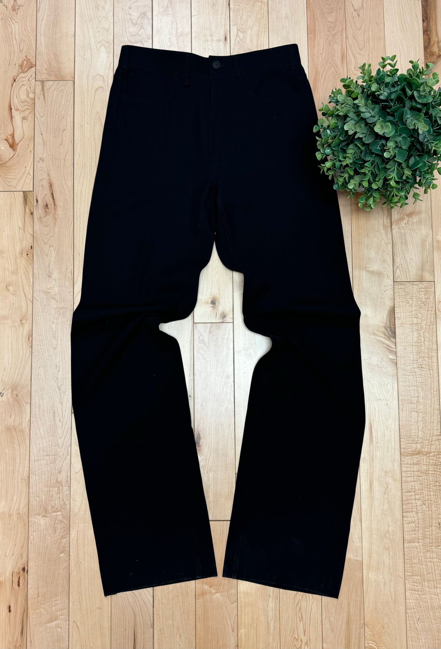 2020 Balenciaga Black Wide Leg Trousers
