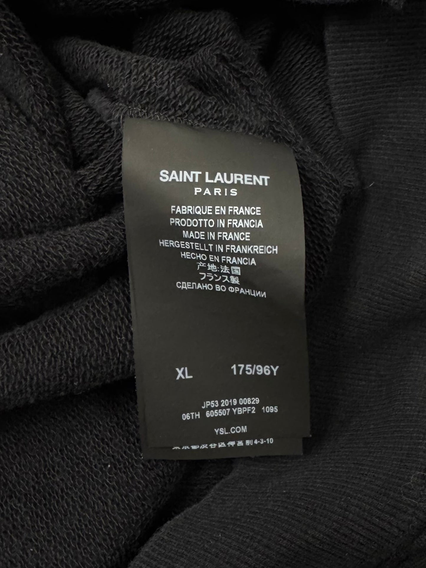 2019 Saint Laurent ‘Jardin Majorelle’ Black Pullover Hoodie