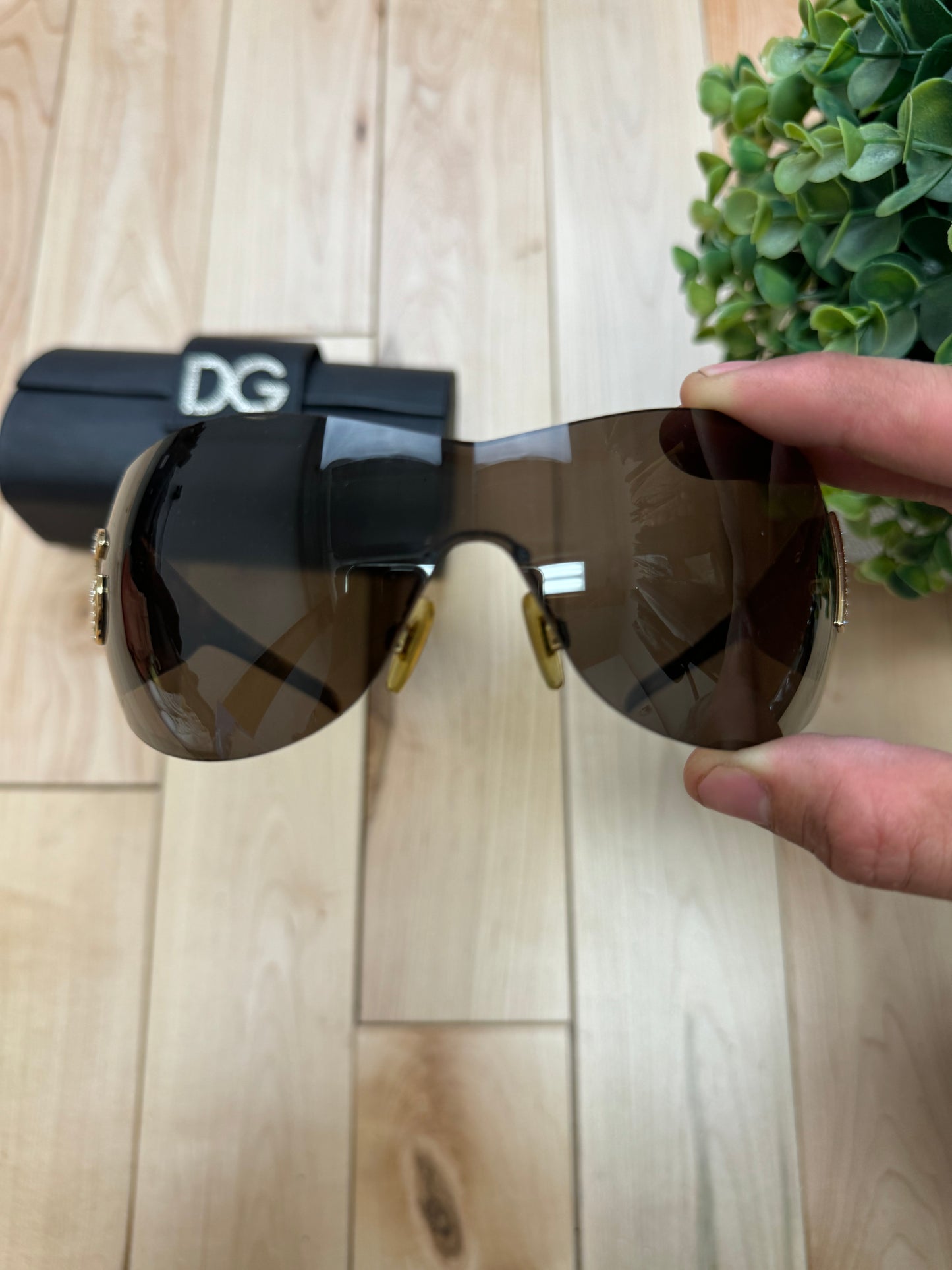 Dolce & Gabbana D&G Rimless Shield Sunglasses