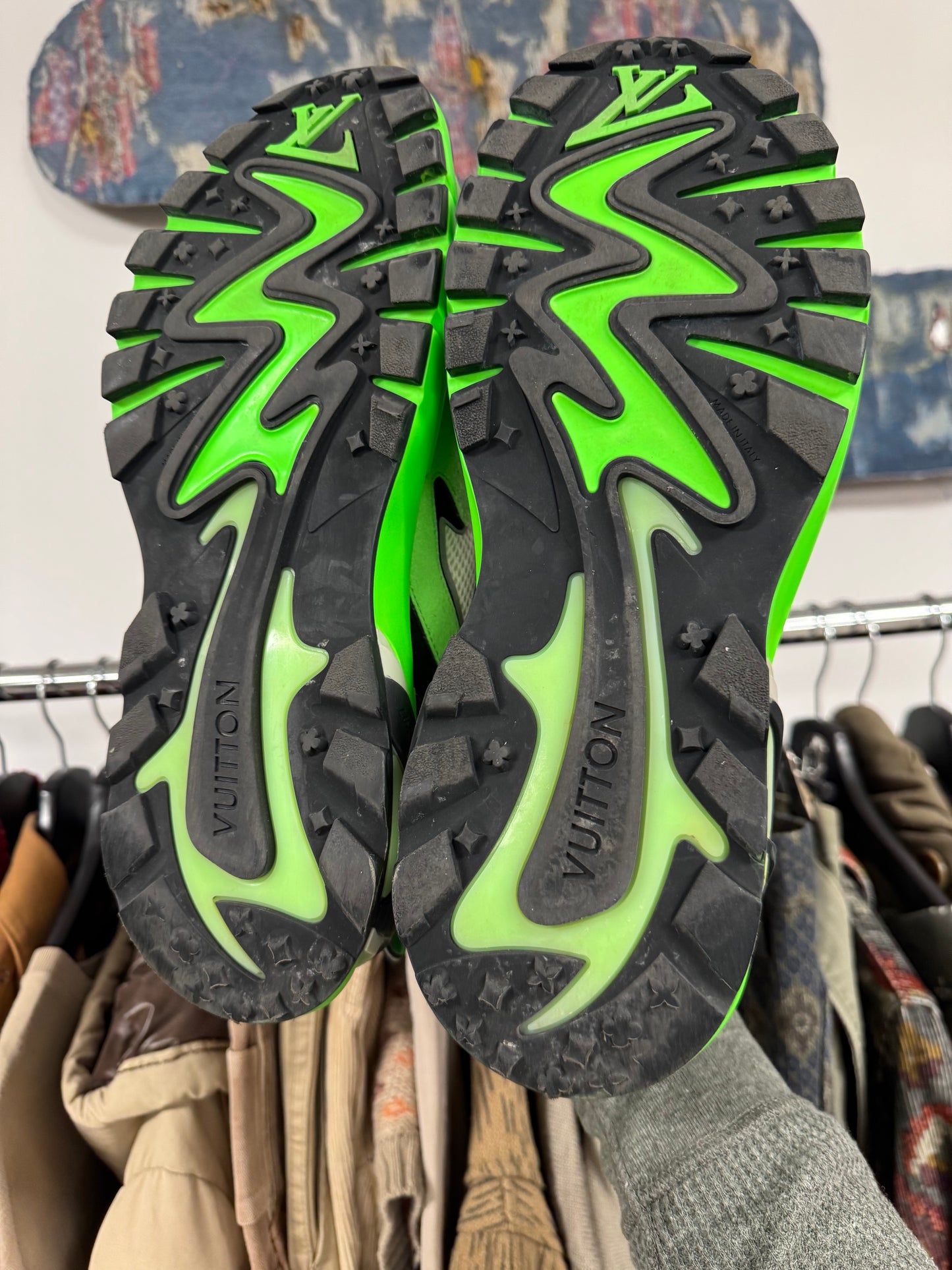 Louis Vuitton ‘Tactic’ Jolt Green/Black Low Top Sneakers