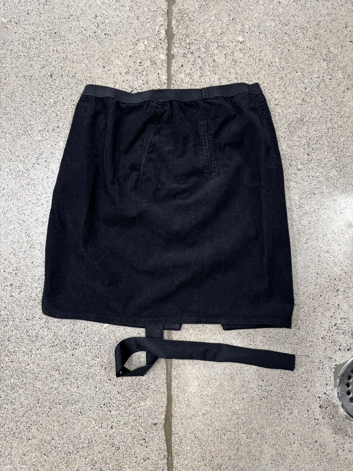 SS2023 Rick Owens ‘Lido’ DRKSHDW Black Corduroy Skirt
