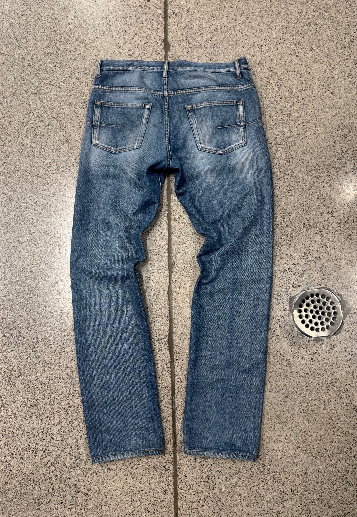 Dior Homme Light Wash Blue Faded Skinny Denim