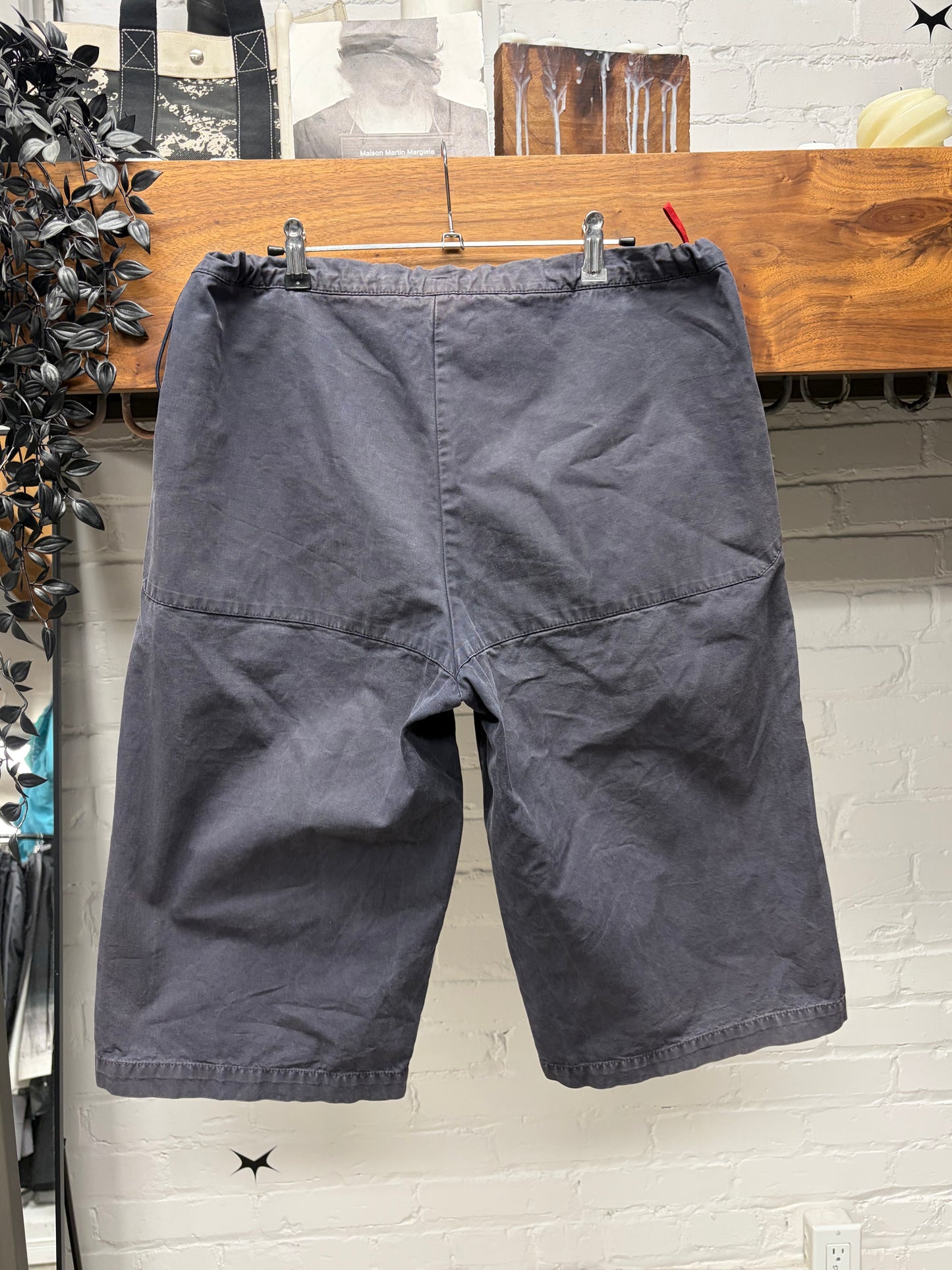 Vintage Prada Sport Over the Knee Length ‘Plum’ Faded Cotton Shorts