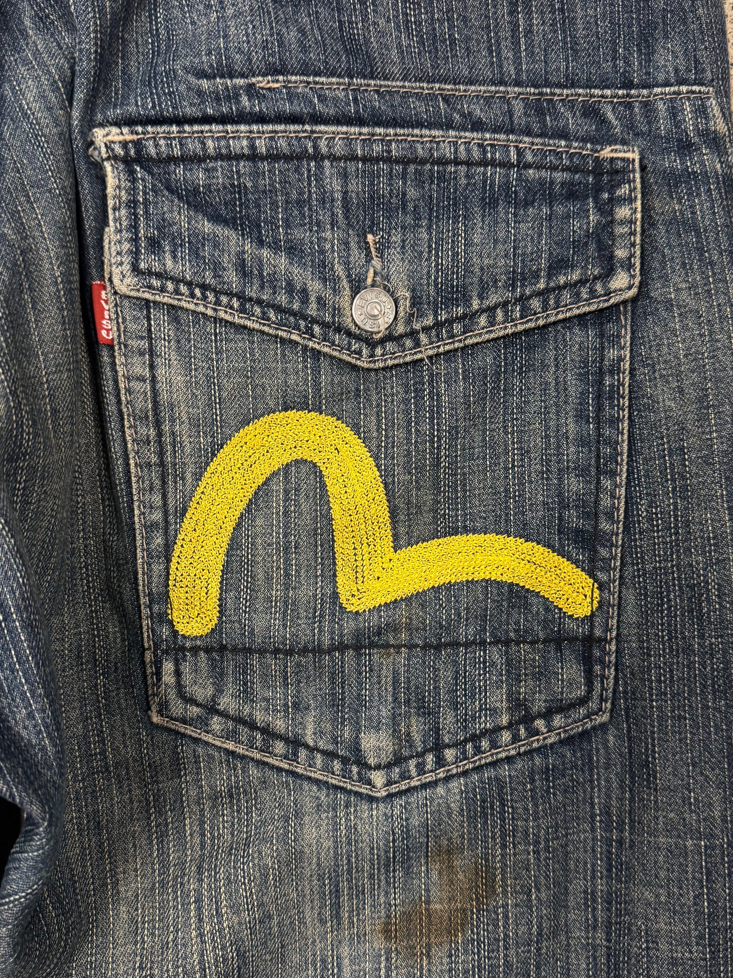 2000s Evisu ‘N02’ Buckle Back Gull Logo Denim