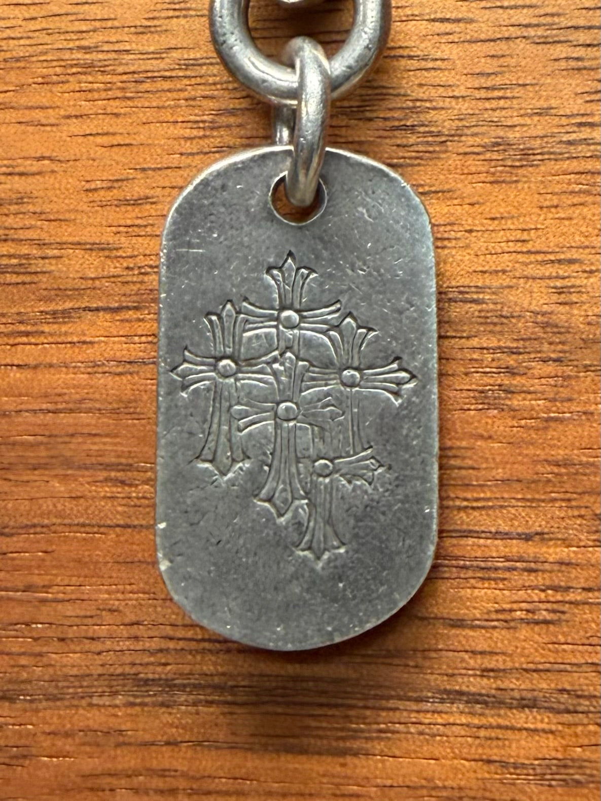 Vintage Chrome Hearts ‘Cemetery Cross’ New York Exclusive Dogtag Keychain
