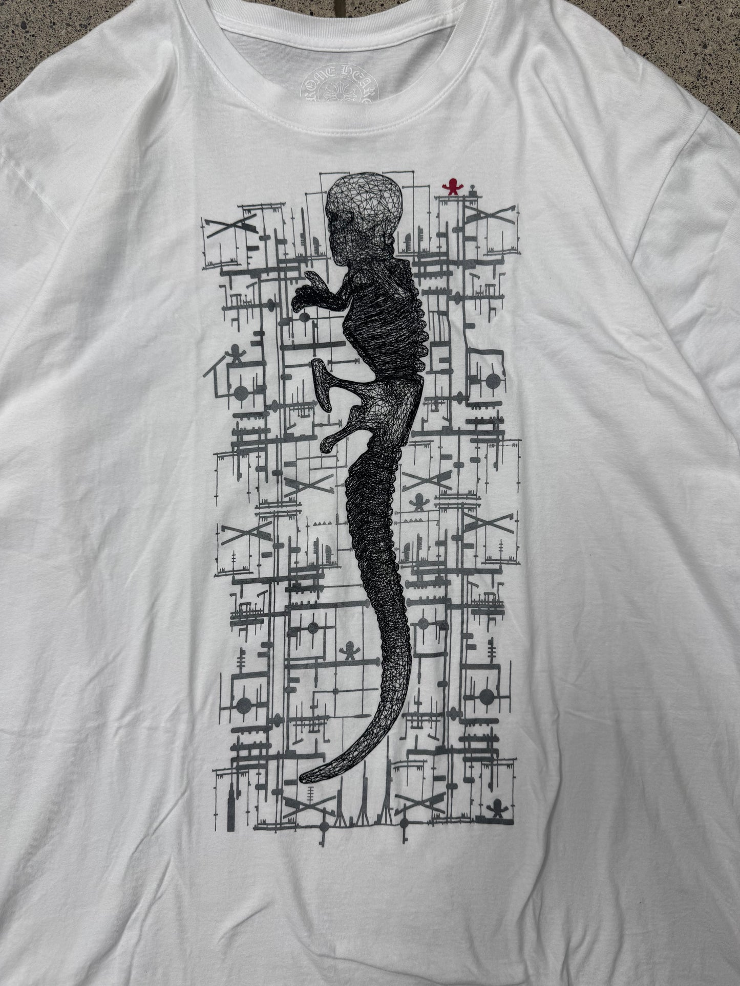 Chrome Hearts ‘Foti’ Skull Motif White Graphic T-Shirt