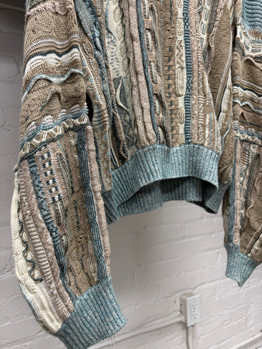 Acne Studios ‘Coogi’ Vintage Inspired Brown/Blue Knit Sweater