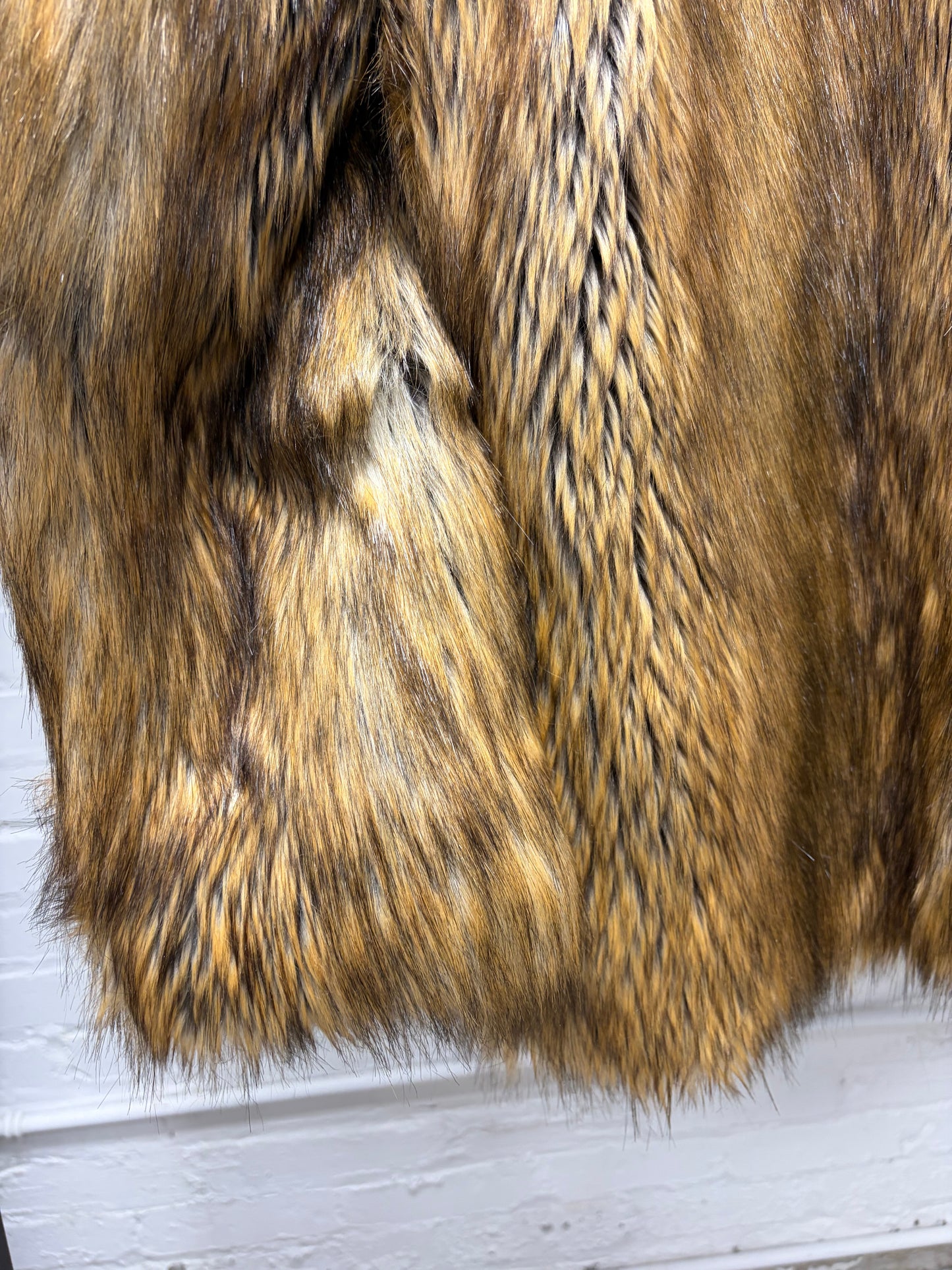 Dries Van Noten Faux Fur Oversized Brown Coat
