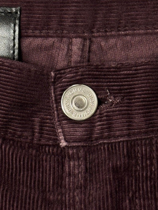 Dior Homme ‘Oxblood’ Red Corudroy Slim/Skinny Bottoms
