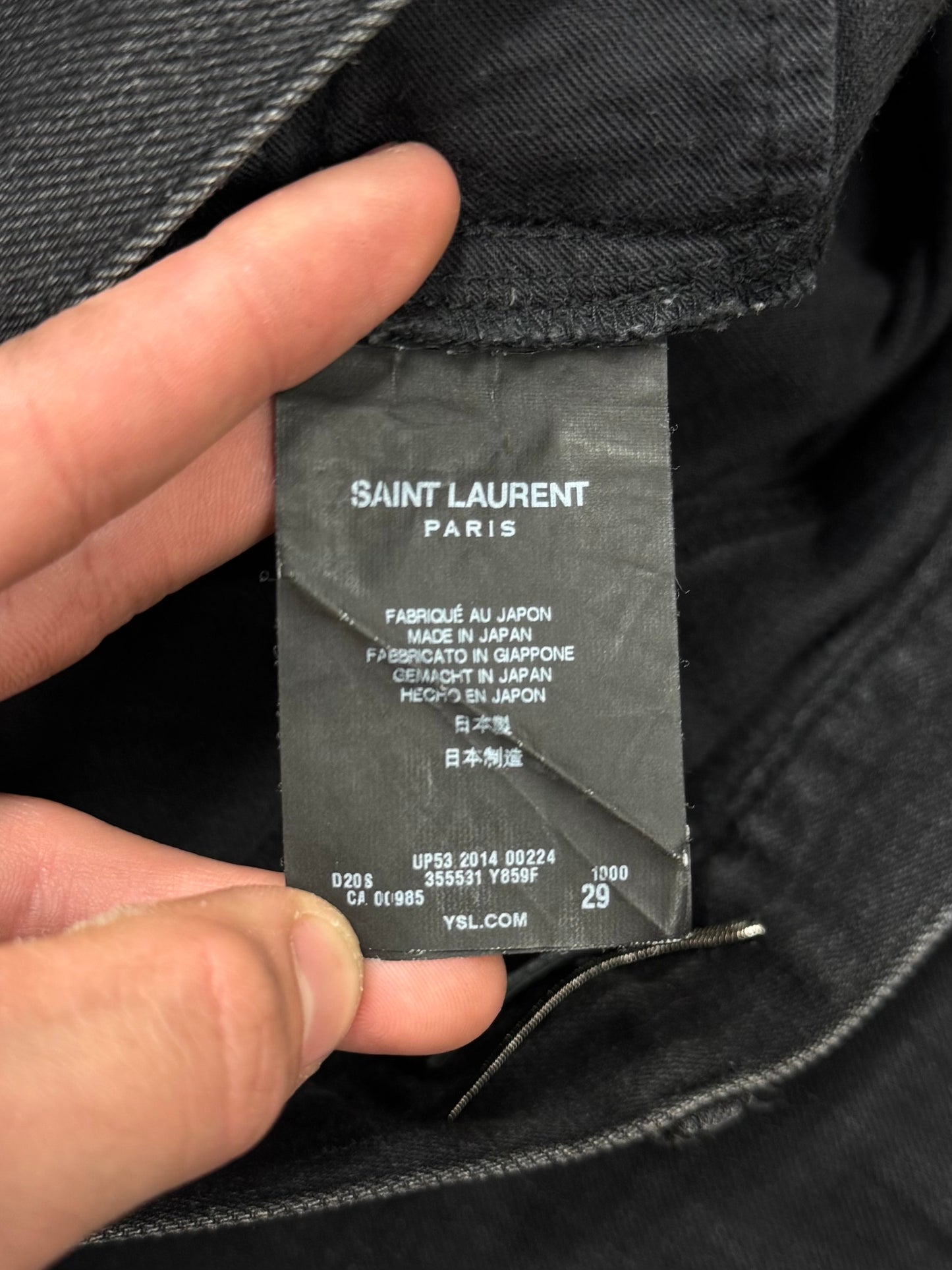 2014 Saint Laurent By Hedi Slimane ‘D01’ Black Skinny Jeans