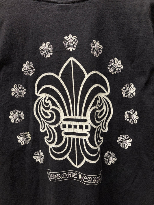 Vintage Chrome Hearts ‘Fleur de Lis’ Black Sun Faded Graphic T-Shirt