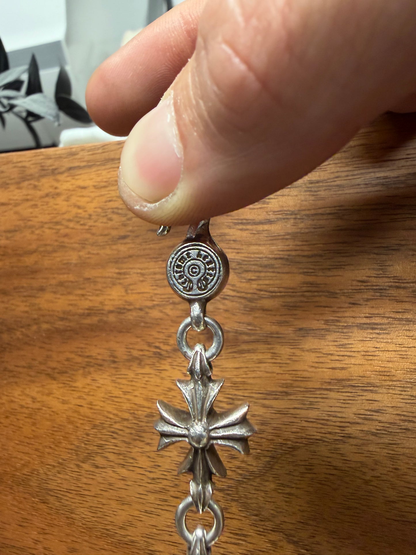 Chrome Hearts ‘CH Plus Cross’ 925 Silver Cutout Bracelet