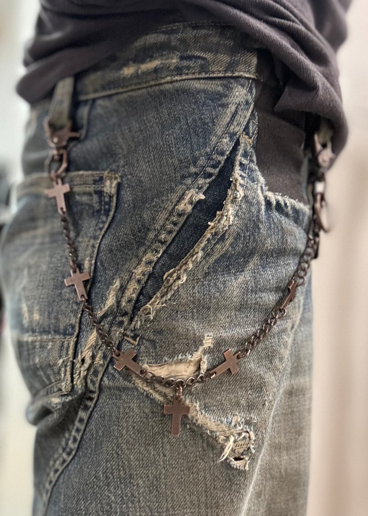 2000s Dsquared Multi Cross Wallet Chain
