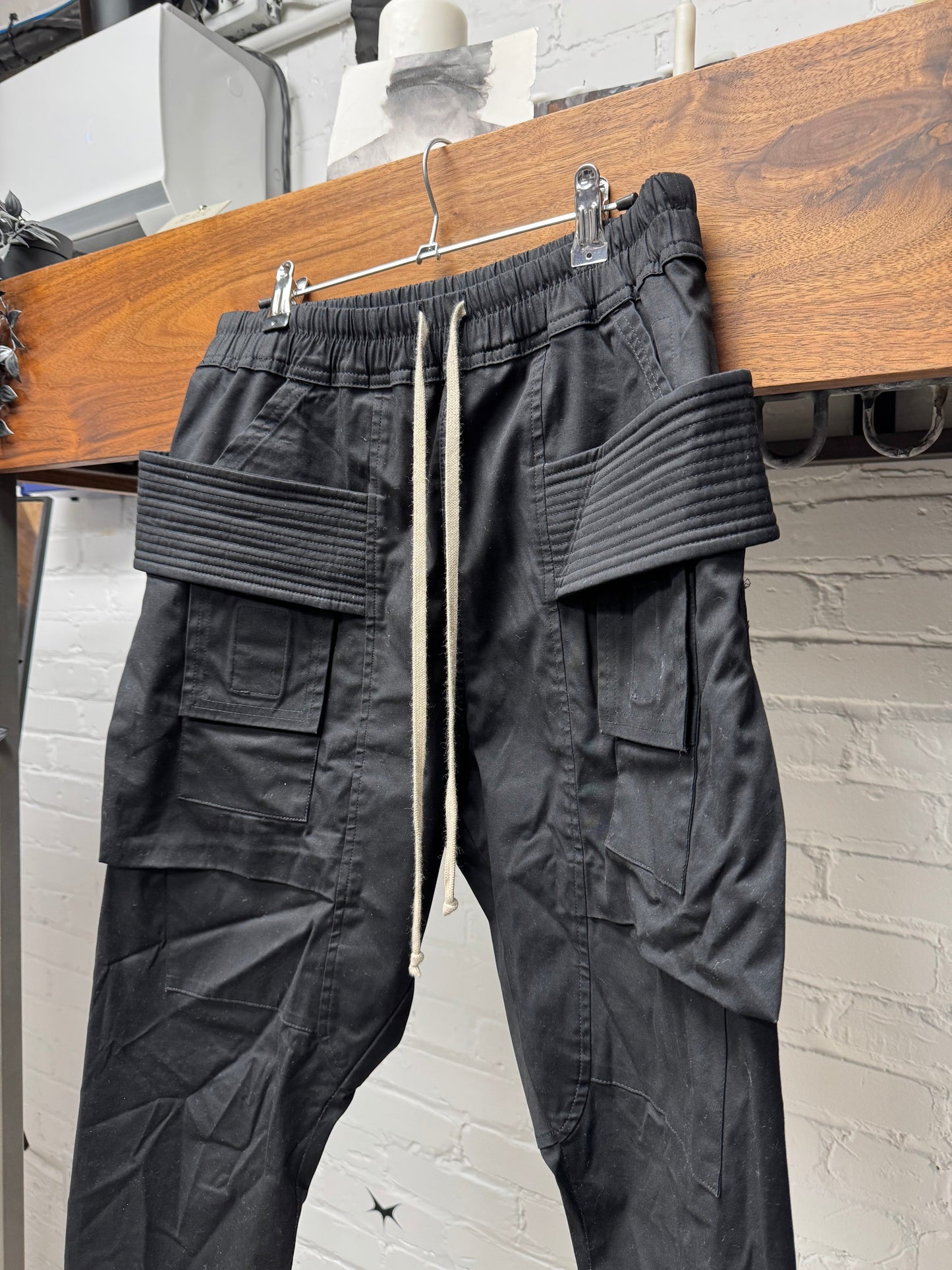 Rick Owens Black ‘Creatch’ Drop Crotch Cargo Pants