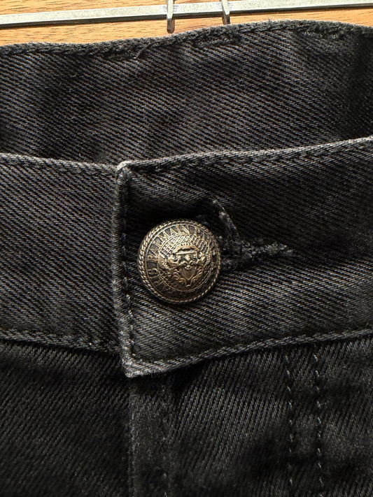 Balmain Embroidered ‘B-Crest’ Black Skinny Jeans