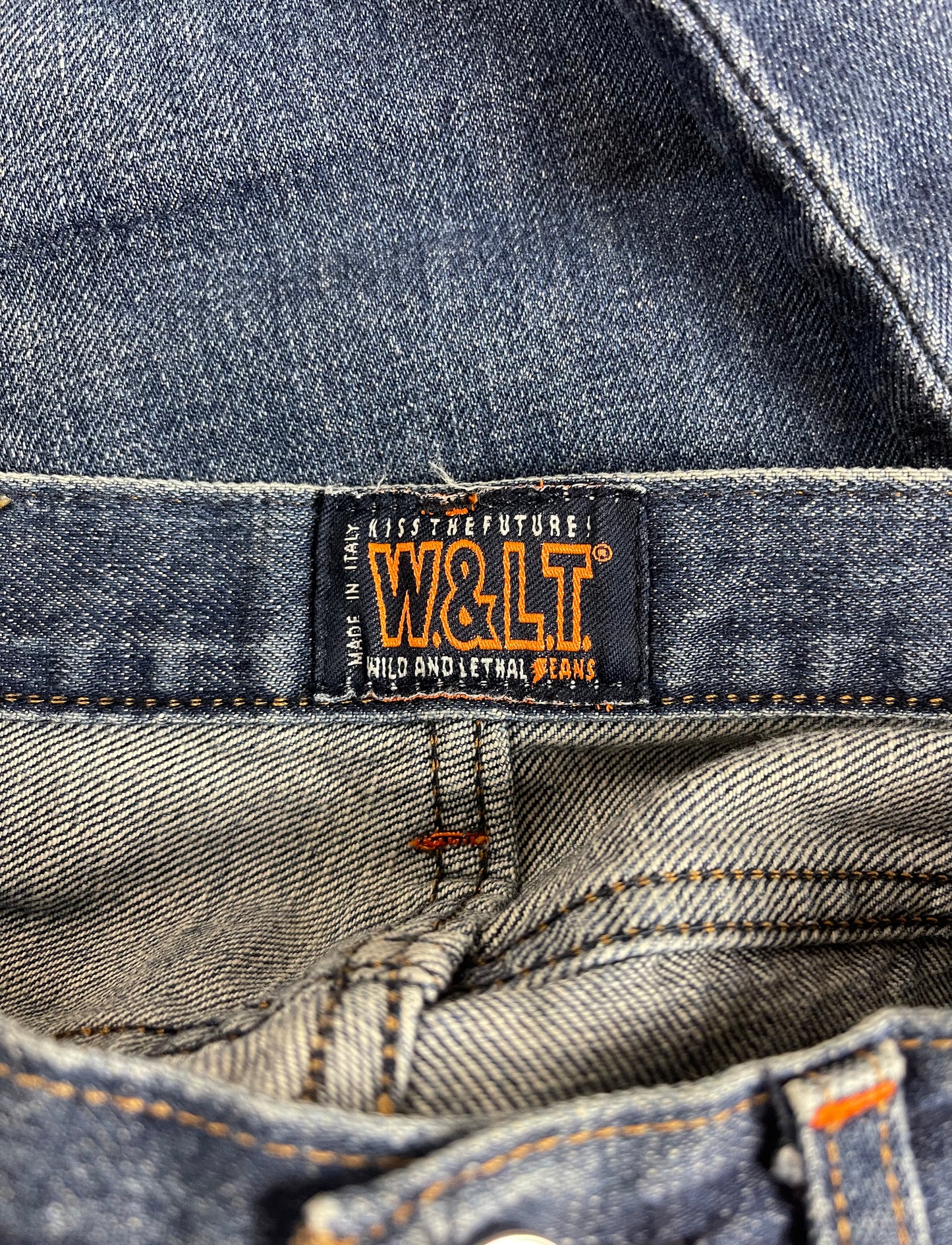 W< by Walter Van Beirendonck Boot Cut Washed Blue Denim