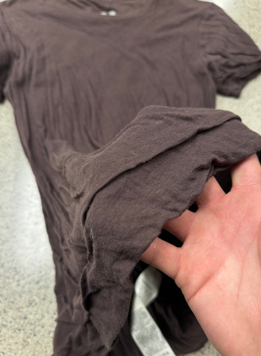 SS2020 Rick Owens ‘Tecautl’ Blood Brown Double Layer T-Shirt