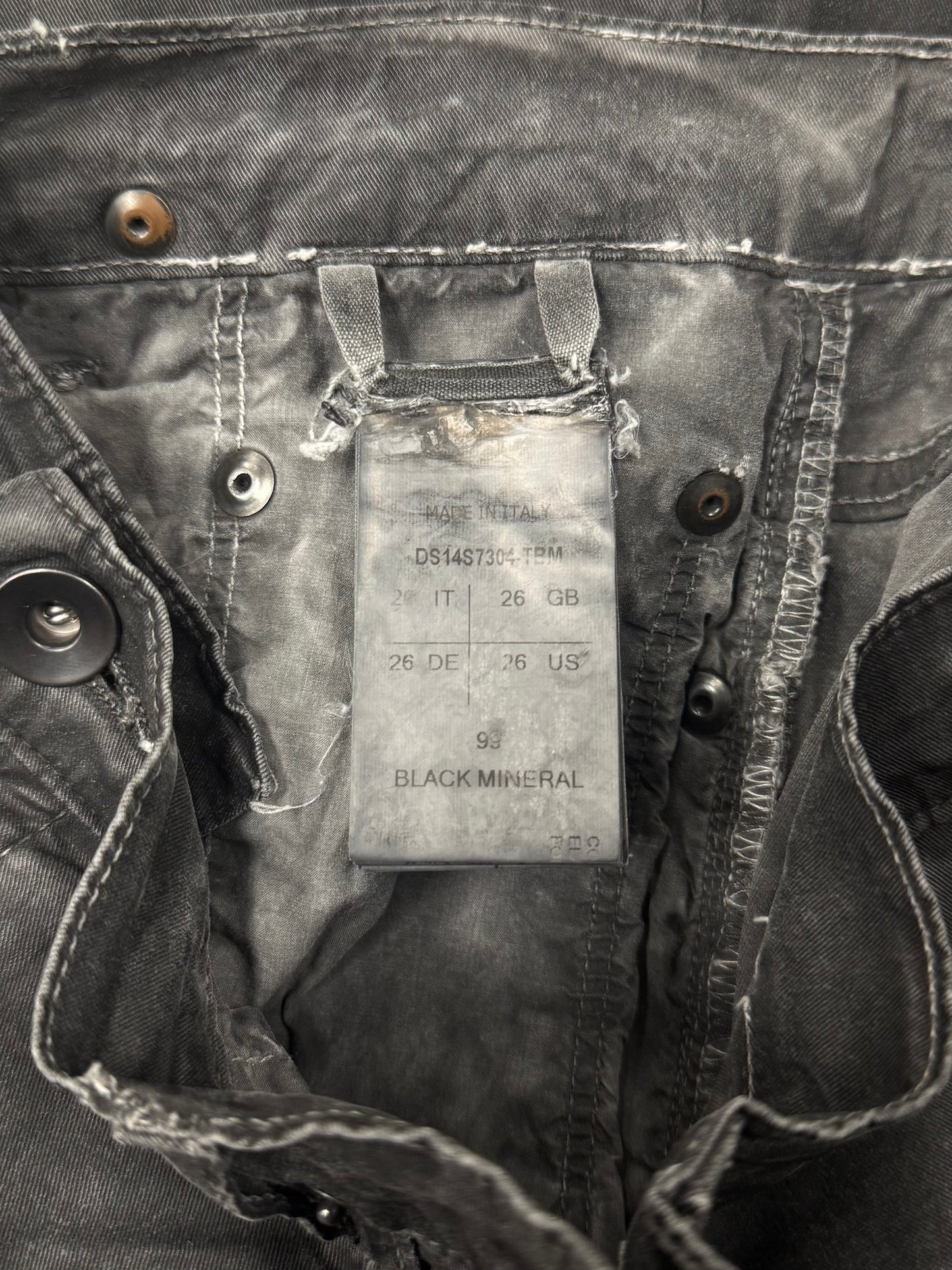 Rick Owens DRKSHDW ‘Torrence’ Cut Mineral Wash Black Pants