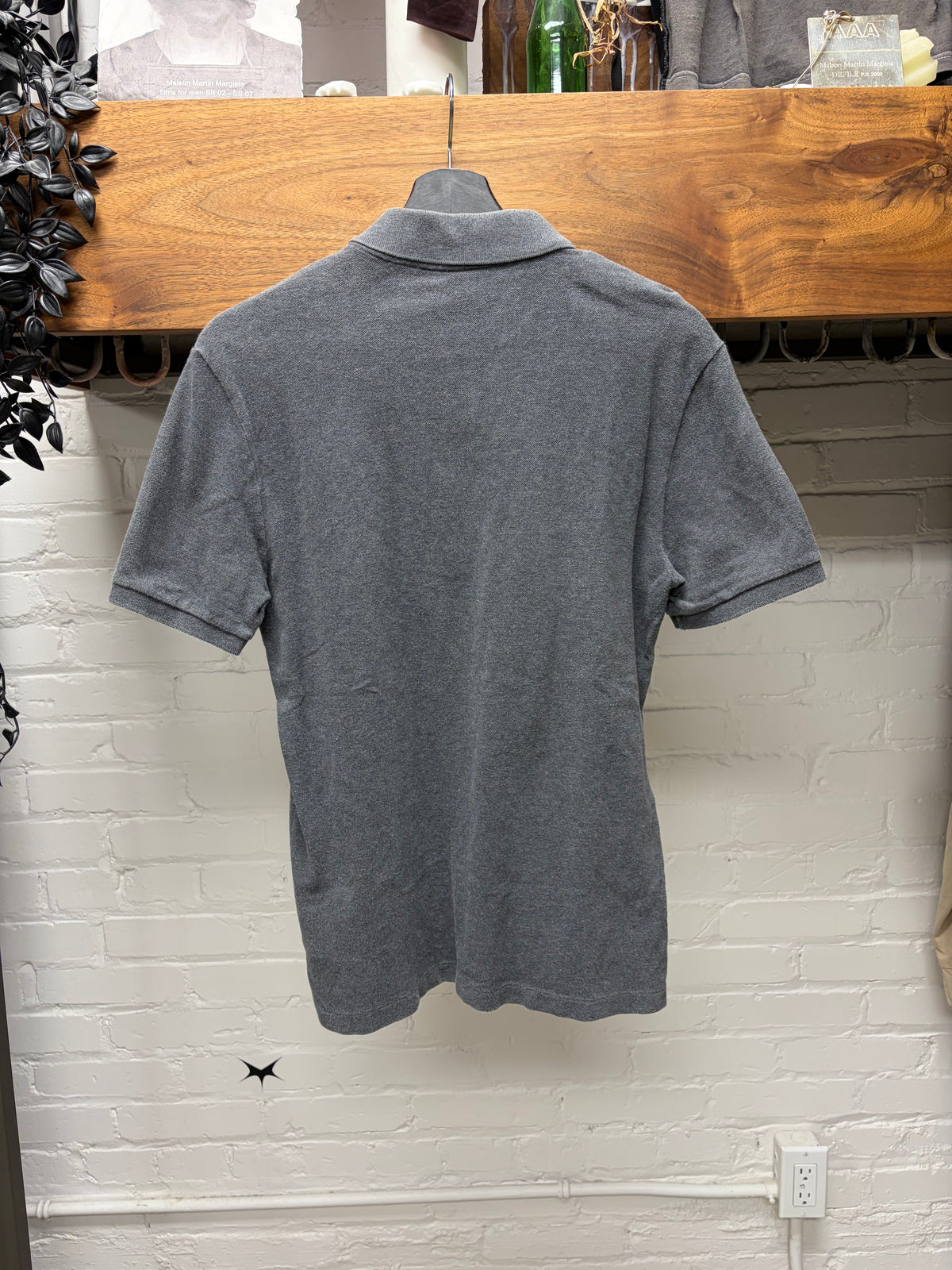 Gucci ‘Polo Horse’ Embroidered Logo Grey Cotton Polo