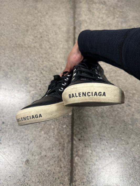 SS2022 Balenciaga ‘Paris’ Leather Low Top Skate Sneakers