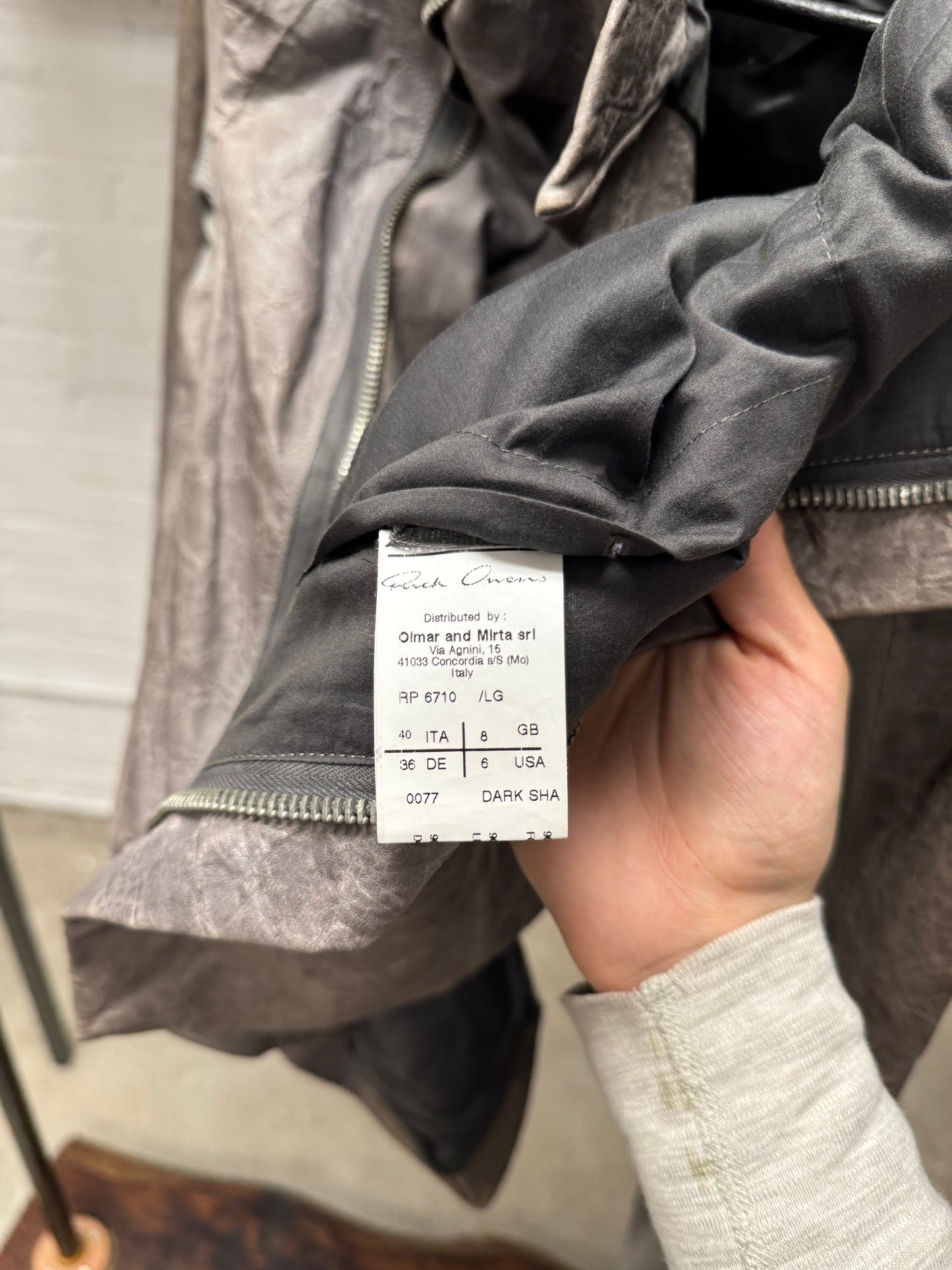 SS2010 Rick Owens ‘Naska’ Brown Lambskin Leather High-Neck Jacket